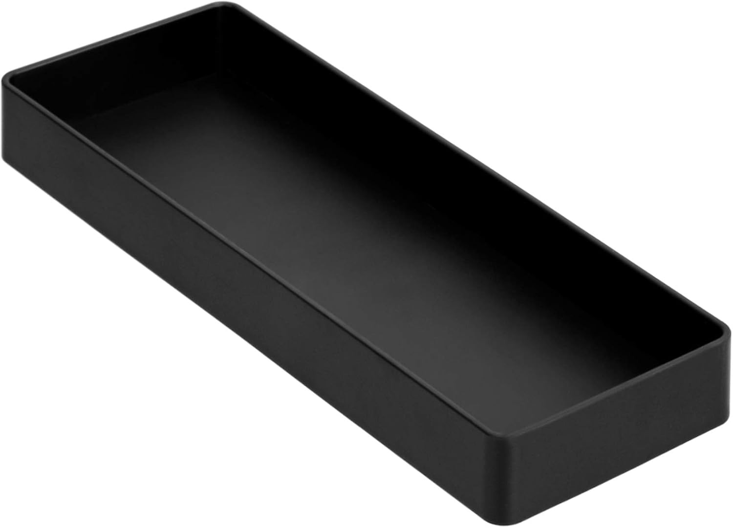 Amazon Basics Rectangular Plastic Desk Organizer Bundle, 3 Pieces with Black