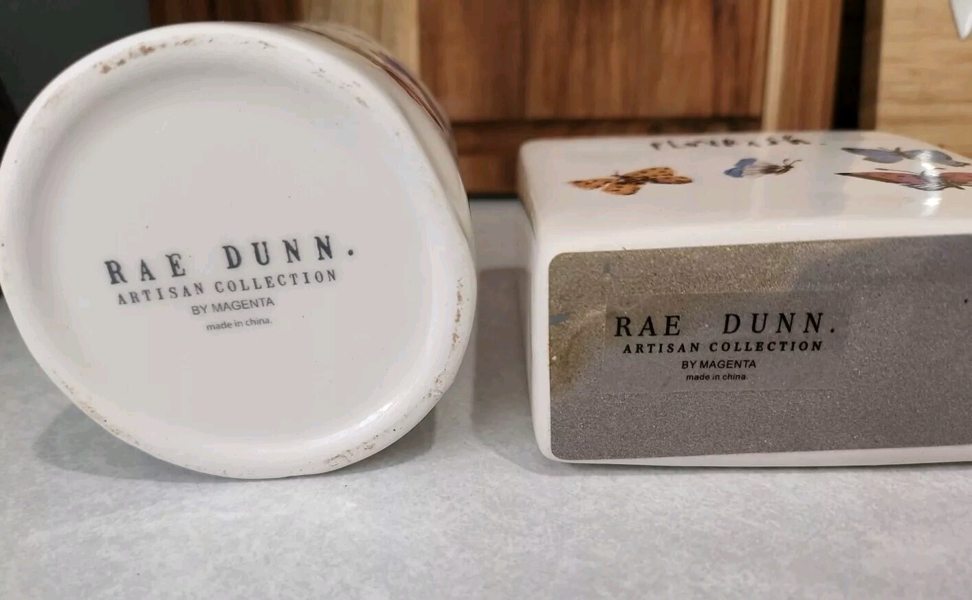 Rae Dunn BUTTERFLY “Flourish” Desk Paperweight Pencil Holder Inspiration NEW