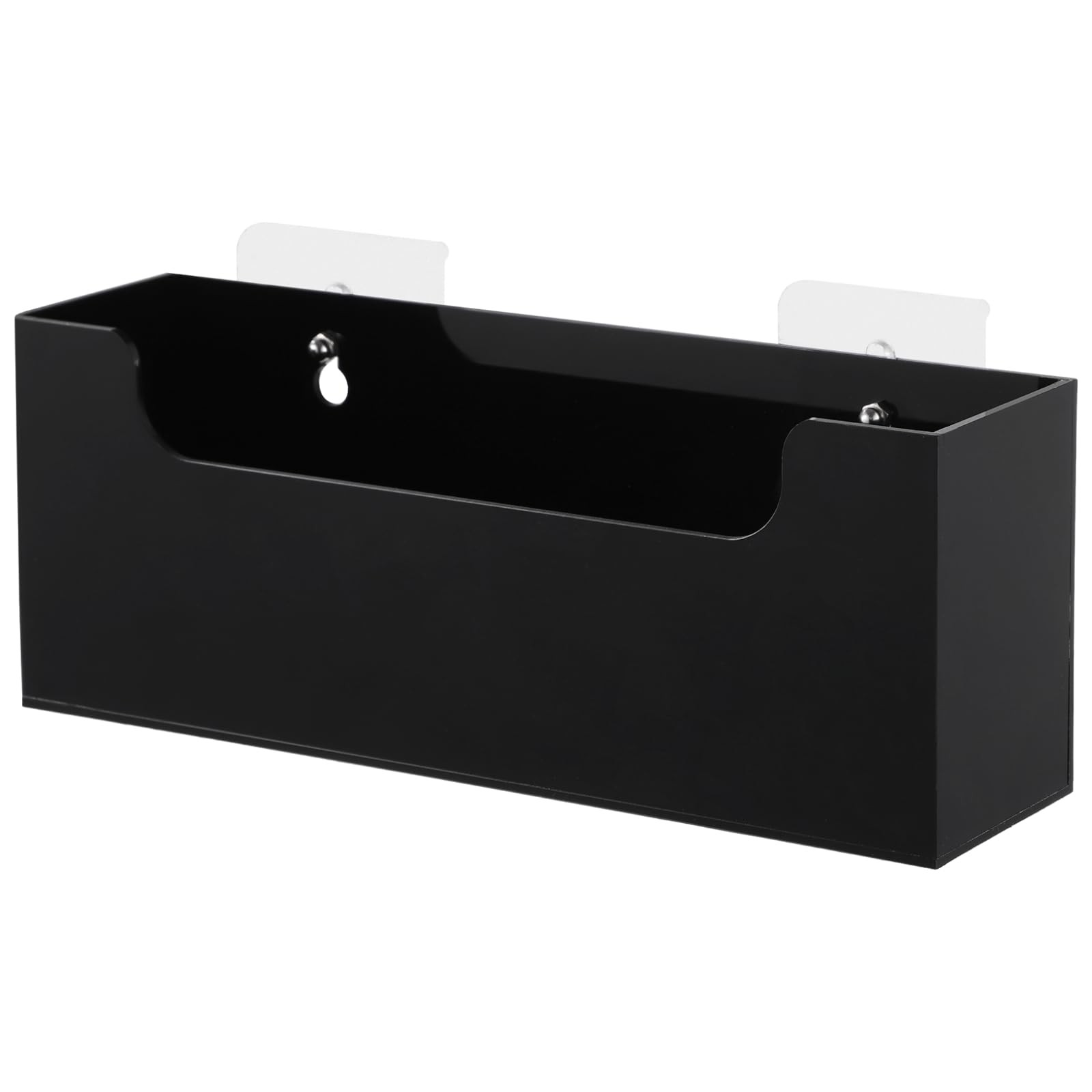 Clear Acrylic Mail Holder Box Desk Wall Mount Organizer Countertop Black