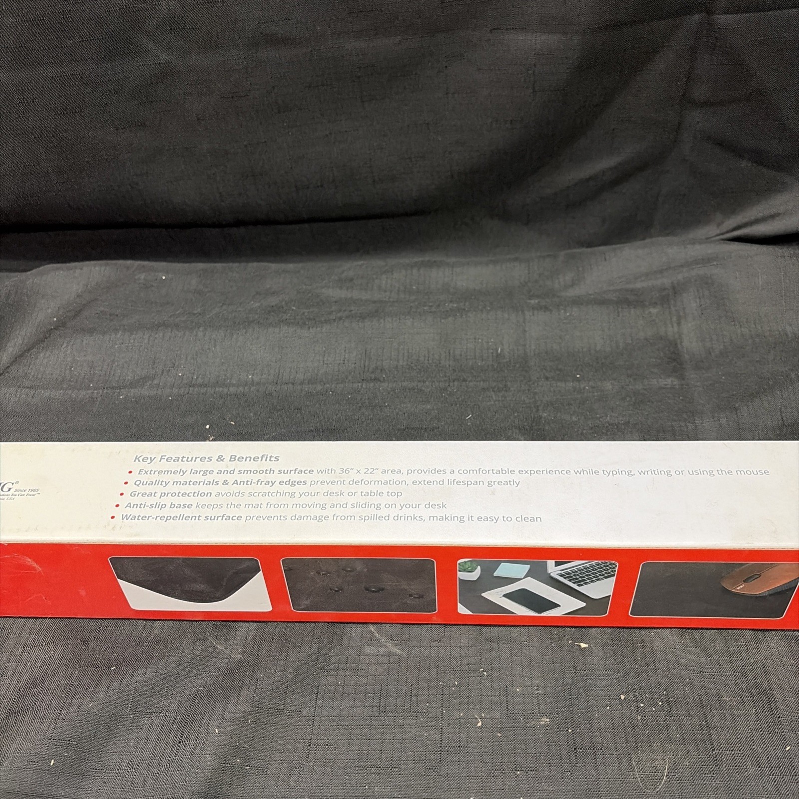 SIIG Extra Large Desk Mat/Blotter Protector – 22″ x 36″, Black