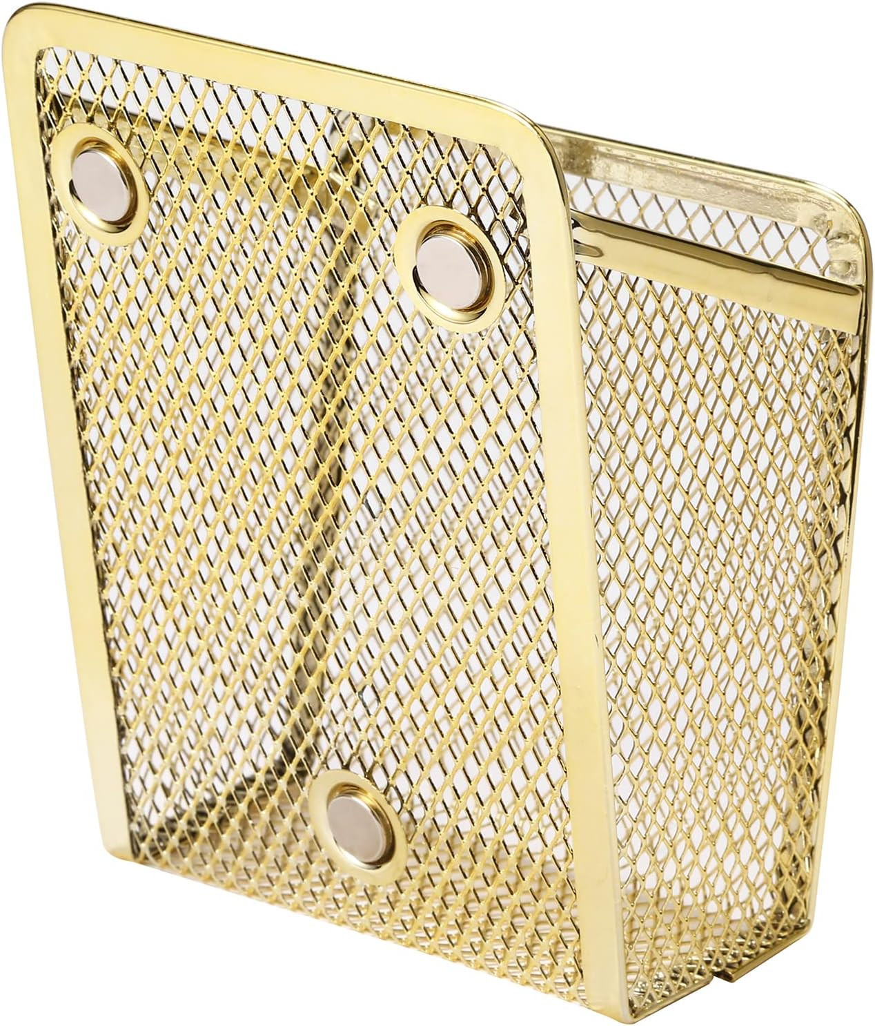 Magnetic Pencil Holder,Mesh Stainless Steel Pen Basket, Metal Writing Utensil St