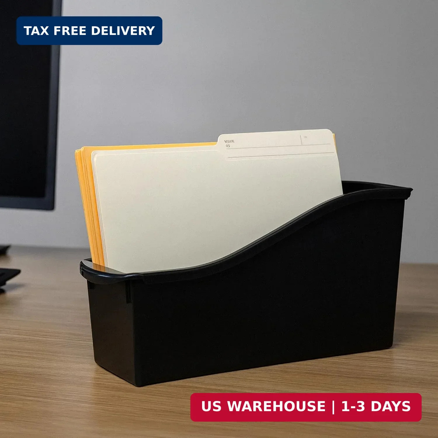Storex Large Book Bin – Interlocking Plastic Organizer for Home, Office, and Wor