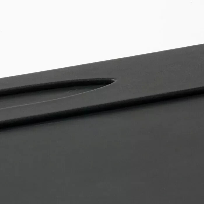 Top Rail w/Pen Well Leather Desk Pad (17 x 14) (Black)