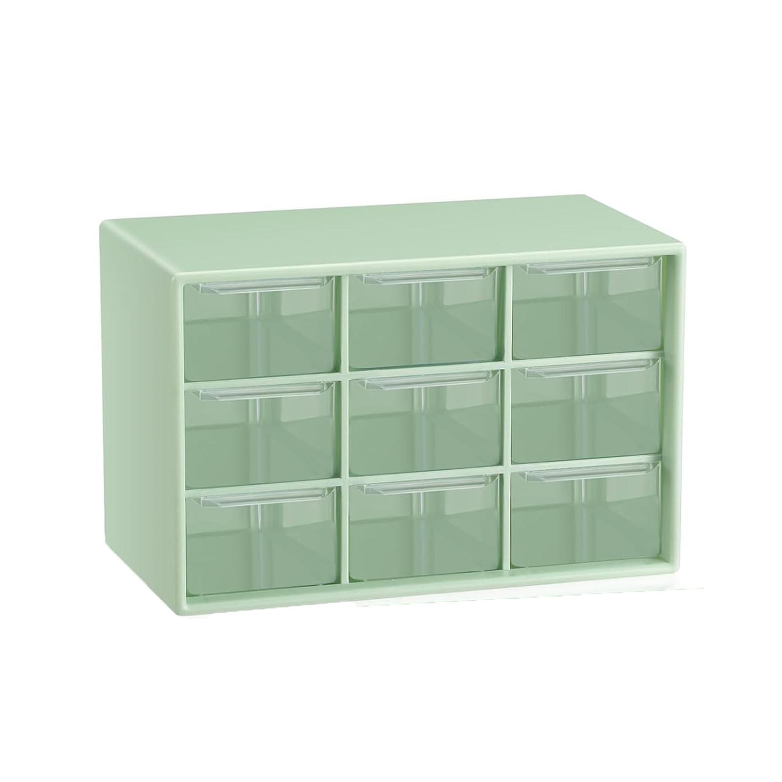 Small Drawer Organizer for Desk, 7.1″ x 3. 8″ x 4.6″ Mini Green-9Drawer-1Pcs