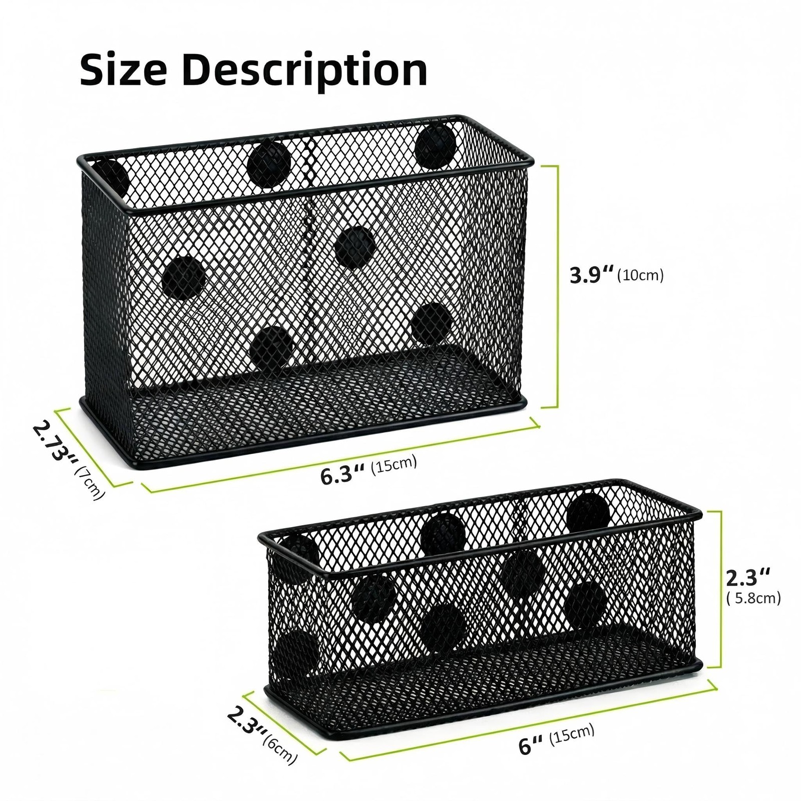 Magnetic Locker Shelf Organizer, Pencil Holder, Metal Storage Basket for Whit…