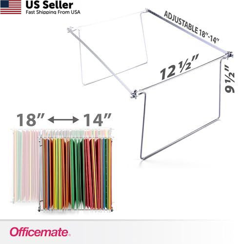 Officemate Hanging File Frame, Letter Size, 2 count (Pack of 1), Silver