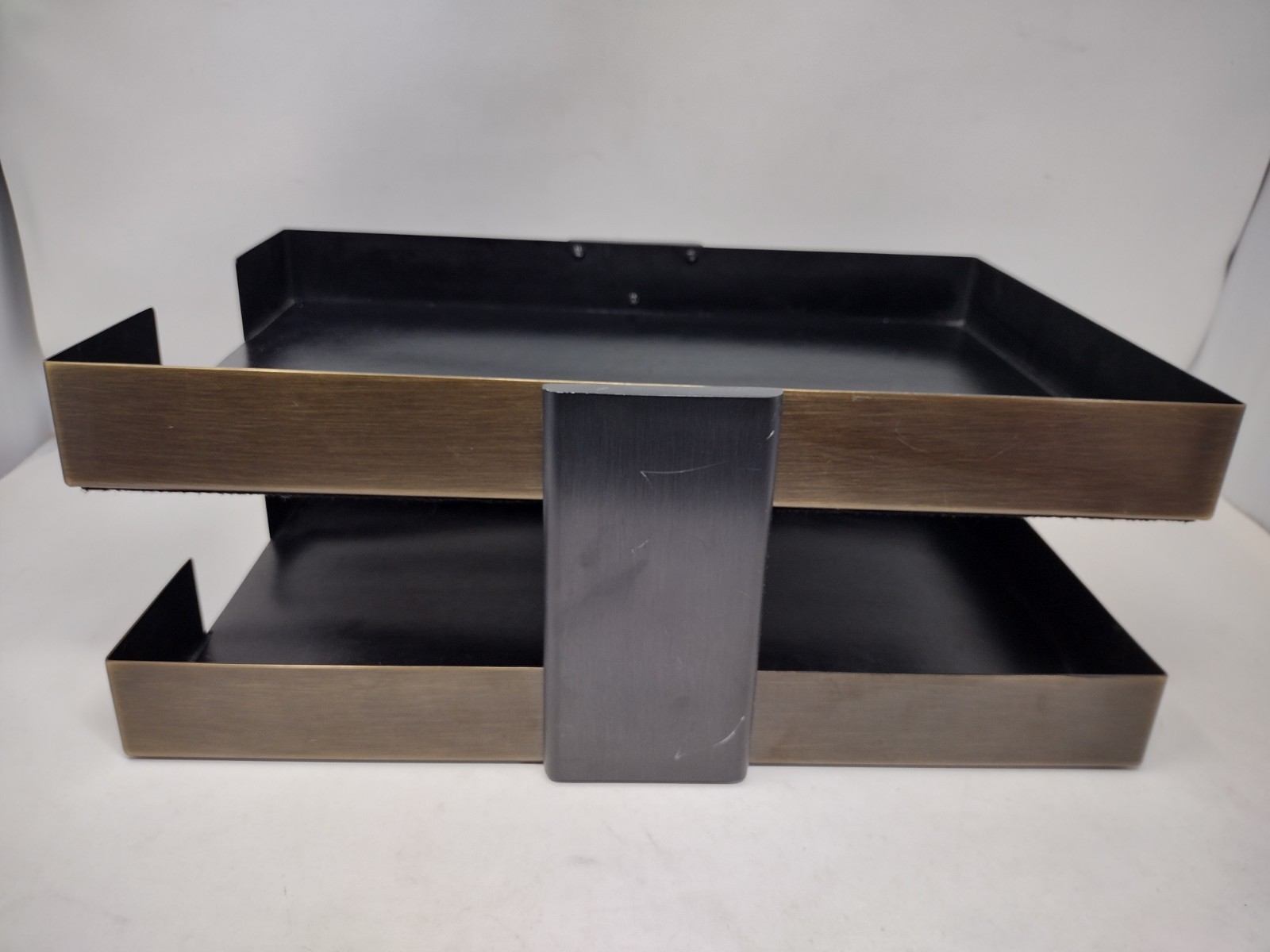 MCM Smith Metal Arts / McDonald Double Letter Paper Desk Tray