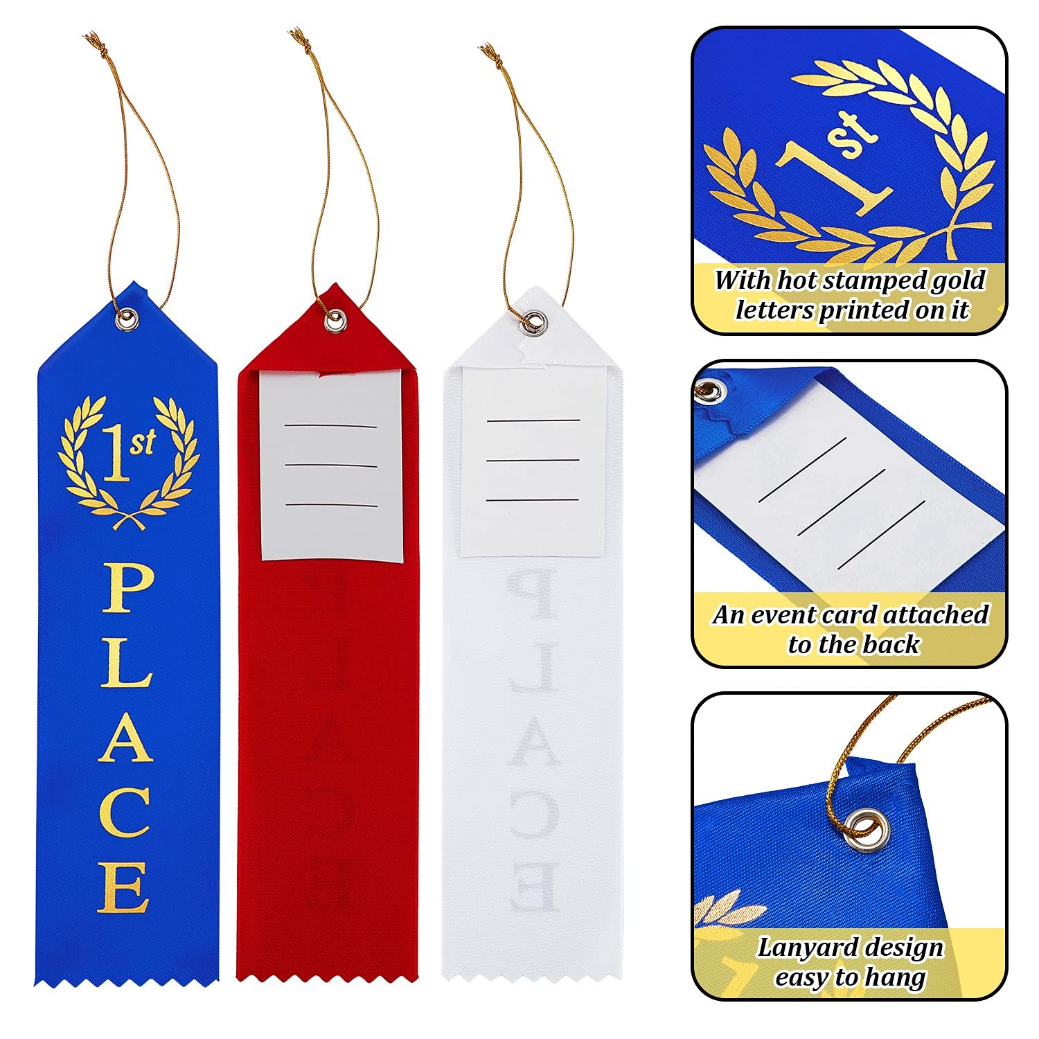 Kenning 90 Pcs Swimming Gymnastics Track Award Ribbon Ribbons 1st to…