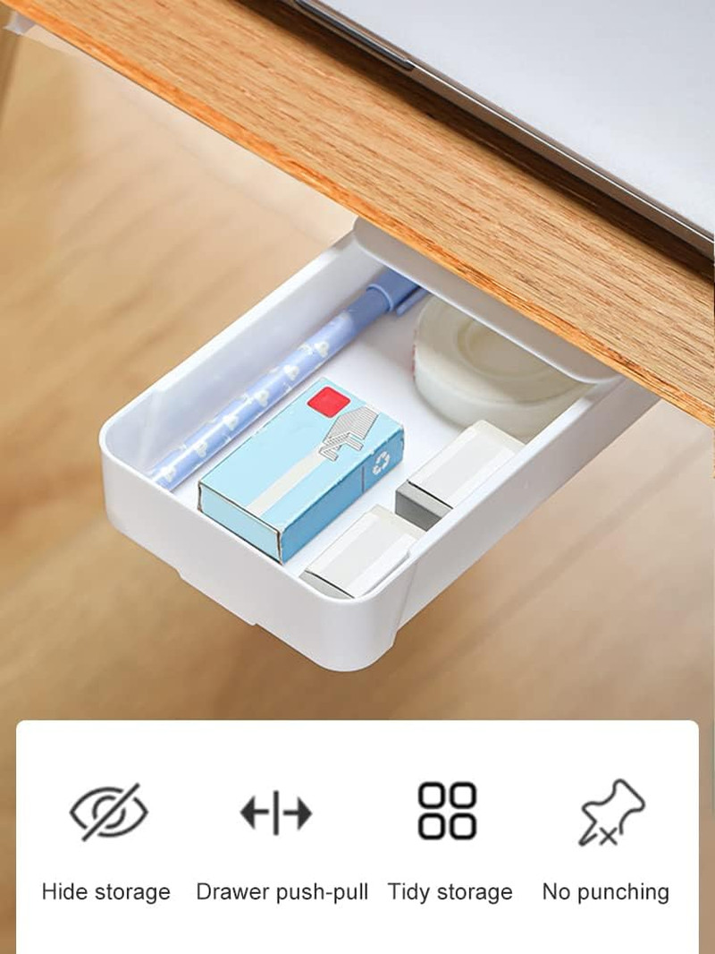 Punch Free Invisible Drawer 20 5X10 5X3Cm Self – Adhesive under Desk Drawer Hidd