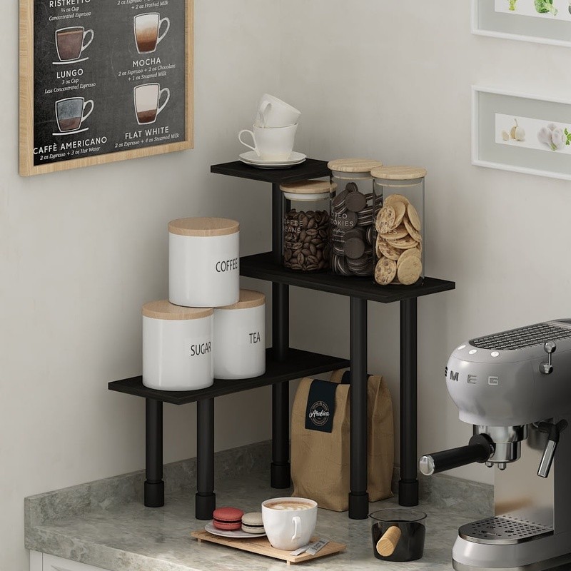 3-Tier Corner Countertop Shelf Triangular Design Kitchen Bathroom Storage New