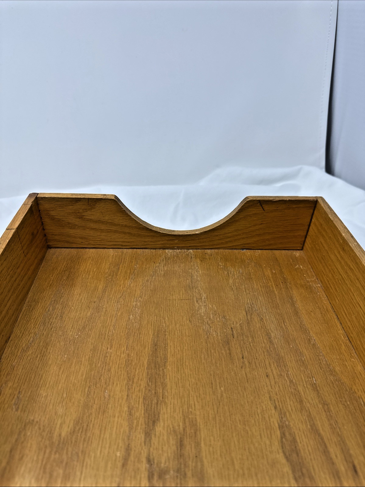 Vintage Hedges Files 1721 The Line Dovetail Oak Wooden Box Letter File Desk Tray