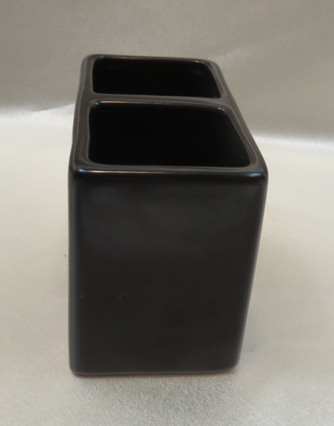 Rae Dunn STUFF 2 Compartment Pen Pencil Organizer 213 Black By Macenta Farmhouse