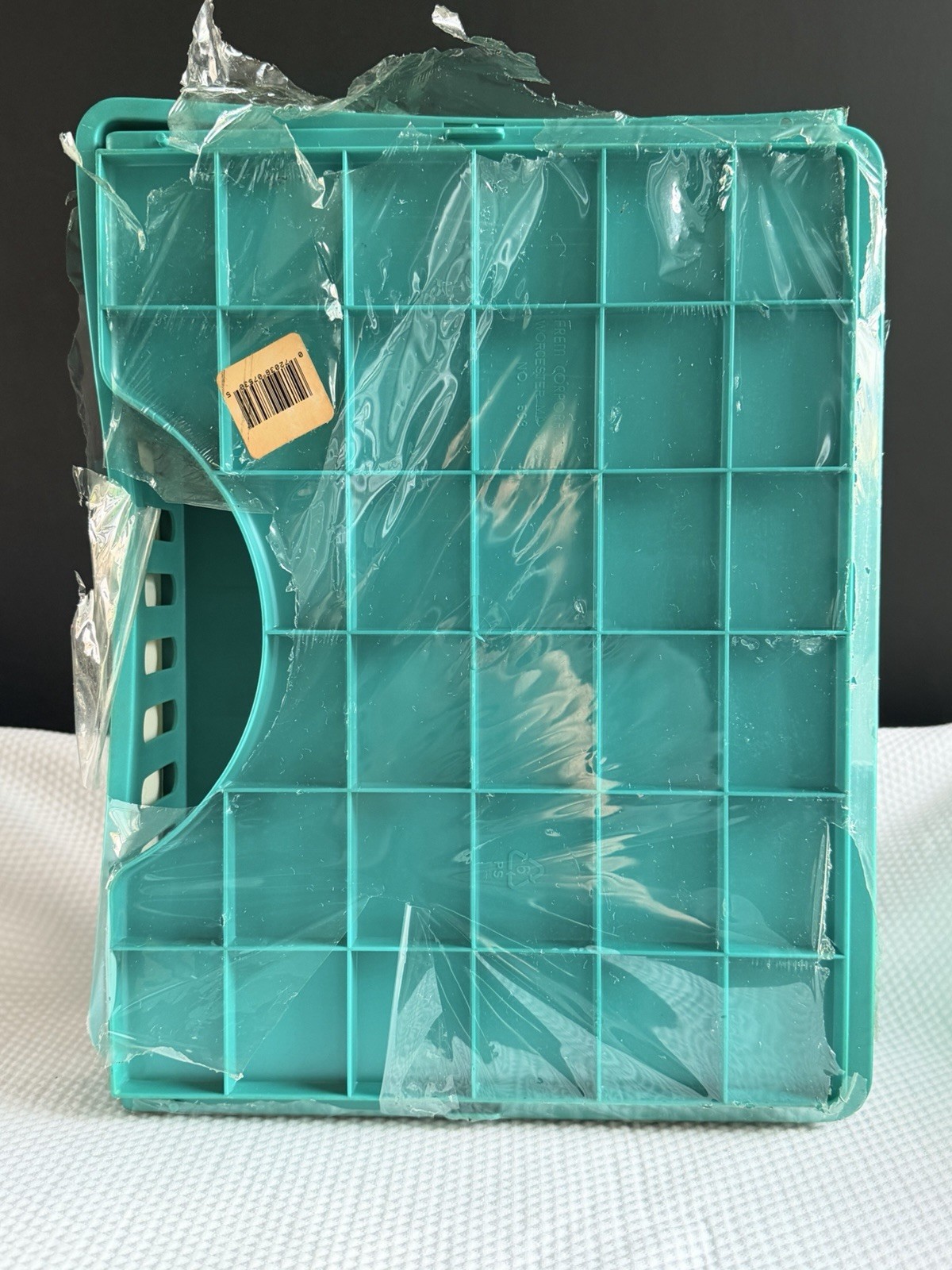 Vtg Frem 3 Piece Desk Set 2 Trays & Organizer Pens Paper New Old Stock Teal