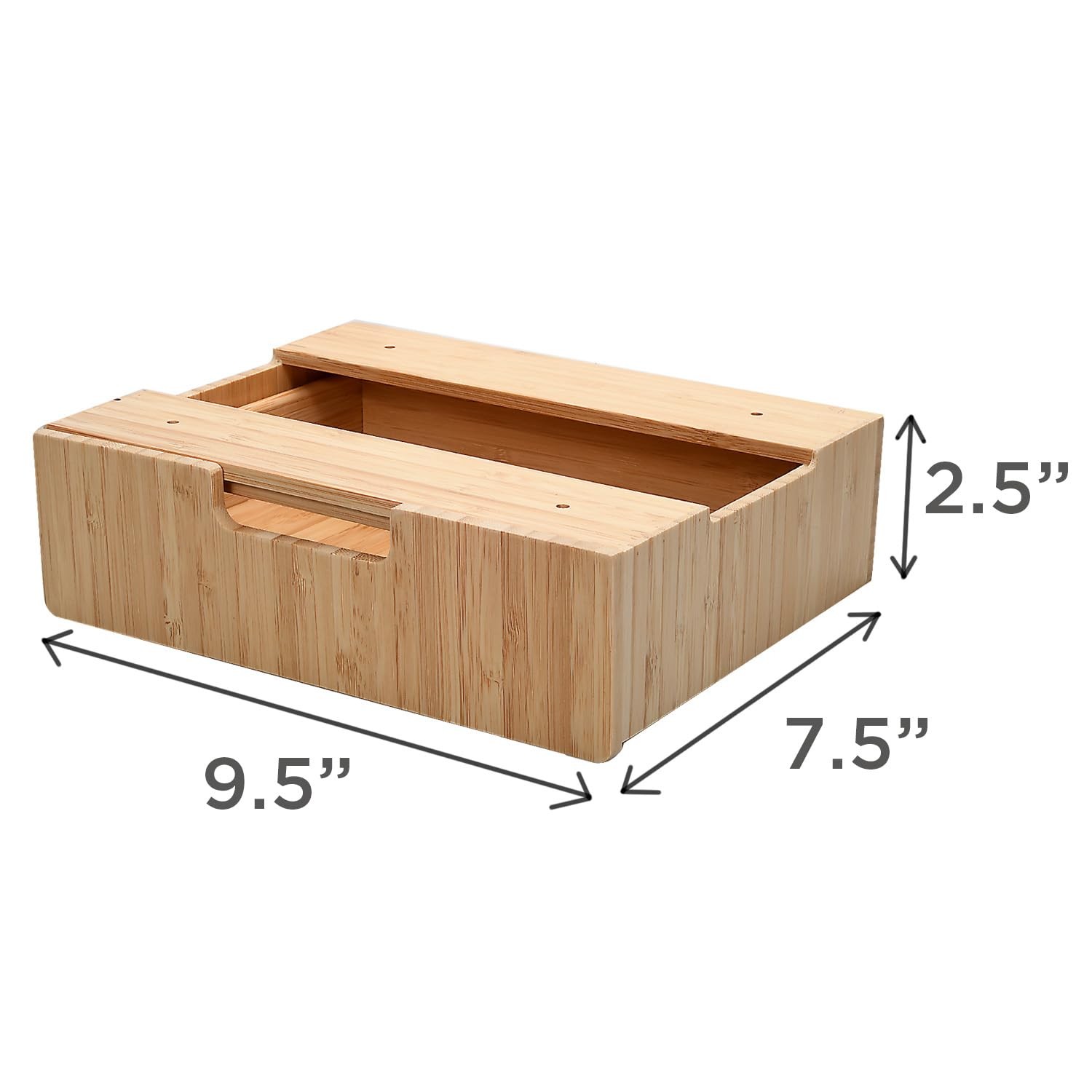 MobileVision Bamboo 9.5″ x 7.5″ x 2.5″ (outer), 1.25″ (inner), Drawer