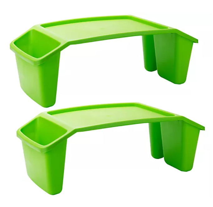 Mind Reader Plastic Kids’ Lap Desk Green, 2-Pac k
