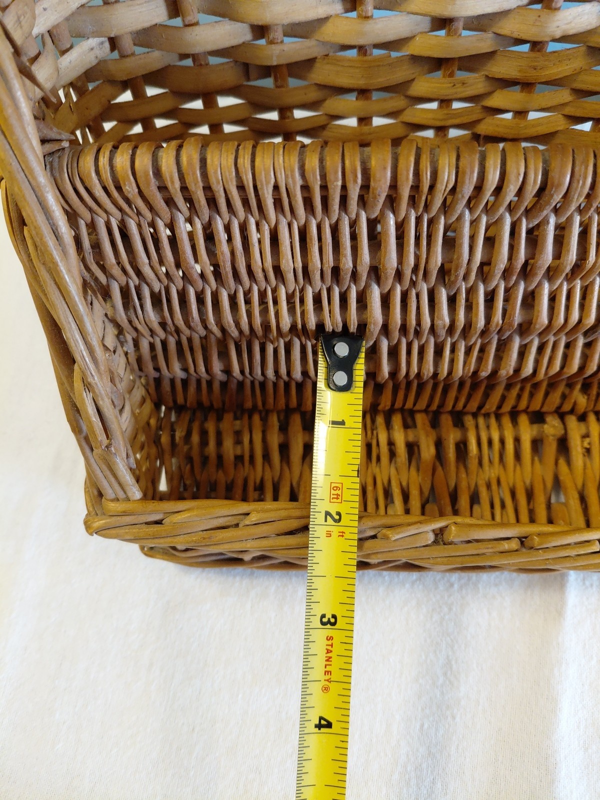 VTG Wicker Rattan Desk or Wall Organizer Letter Holder Separator