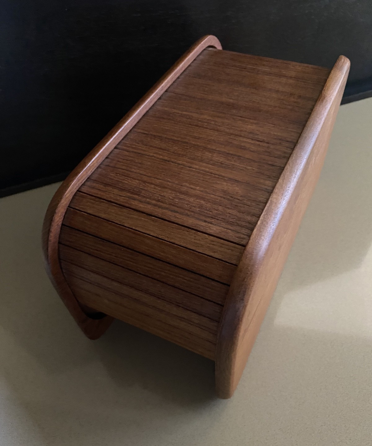 Teak Wood Roll Top Tambora Box from Thailand
