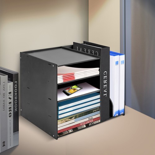 PVC File Organizer for Desk, 6 Tier Desk Organizer Paper Tray 15.35″ x 12.16″