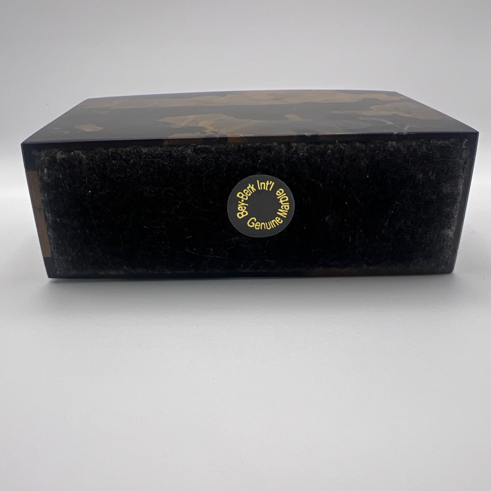 Bey-Berk Wall Street Golden Bull and Bear Tiger Eye Marble Pen Pencil Holder ￼