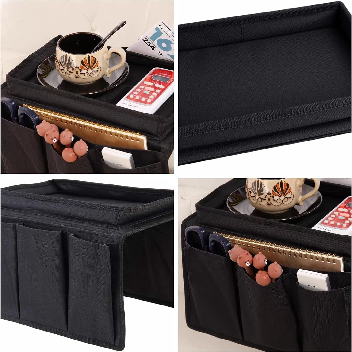 Sofa Armrest Organizer with Cup Holder No-Slip Couch Sofa Armrest Organiser C…