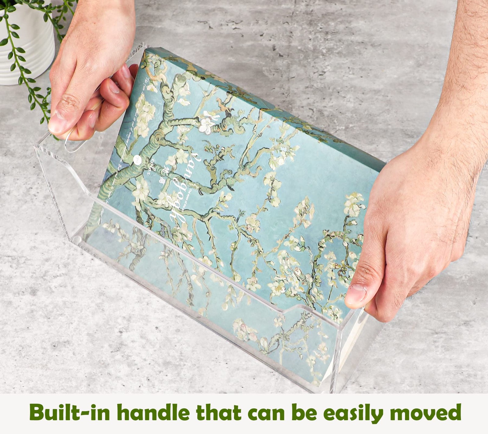 Clear Mail Organizer Countertop Acrylic Letter Holder Box Vertical Sorter