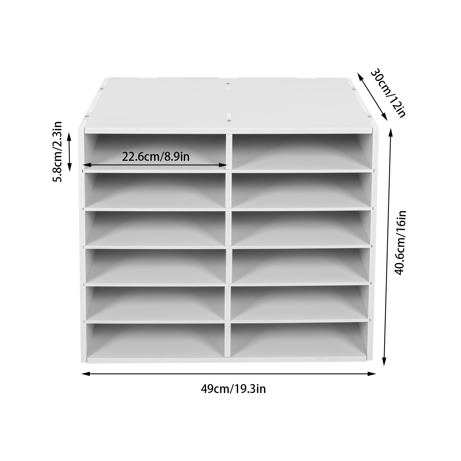 Desktop Literature Organizer File Sorter Paper Storage Holder 12 Compartments