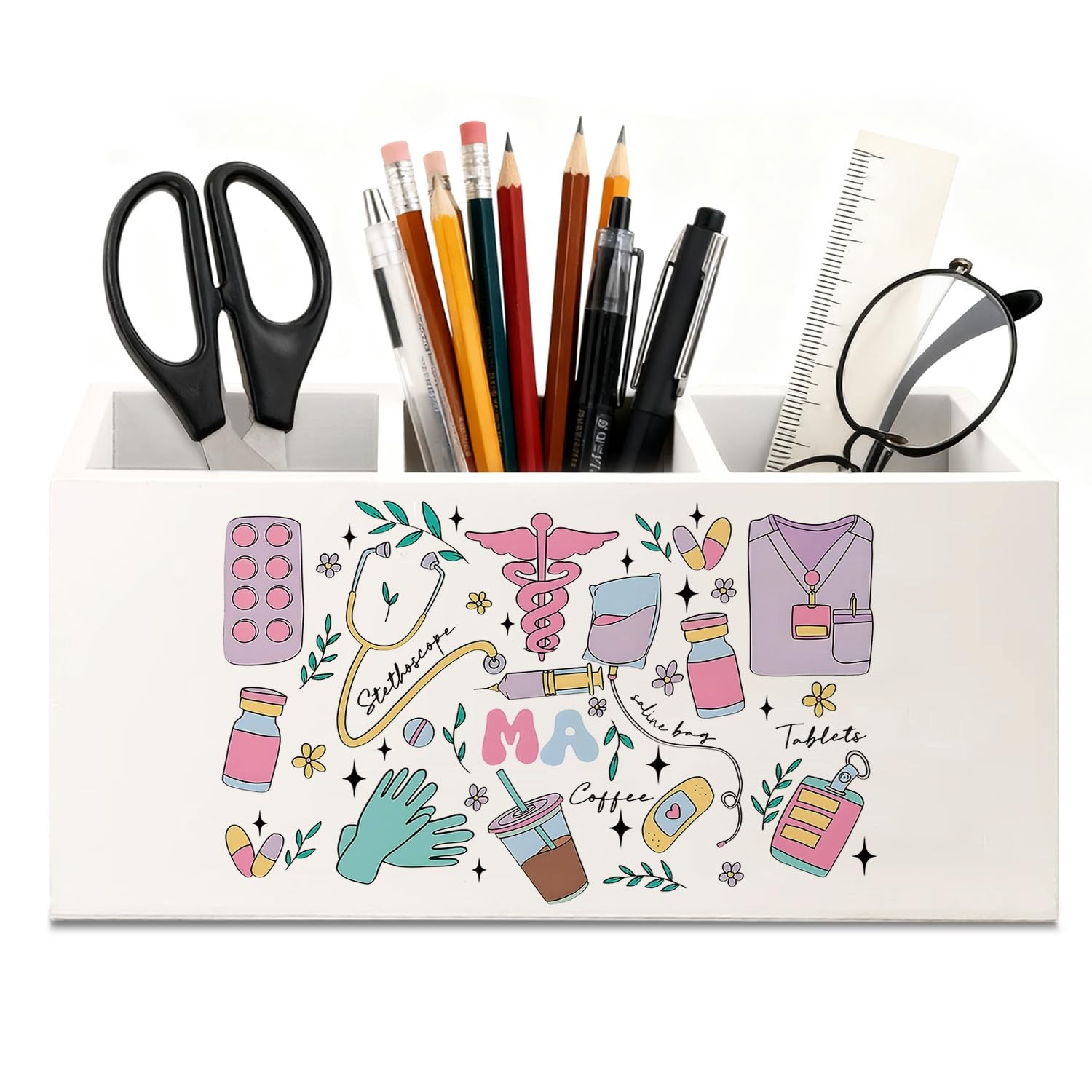 KBRCT Medical Assistant Gifts Pen Holder for Desk, MA – 1