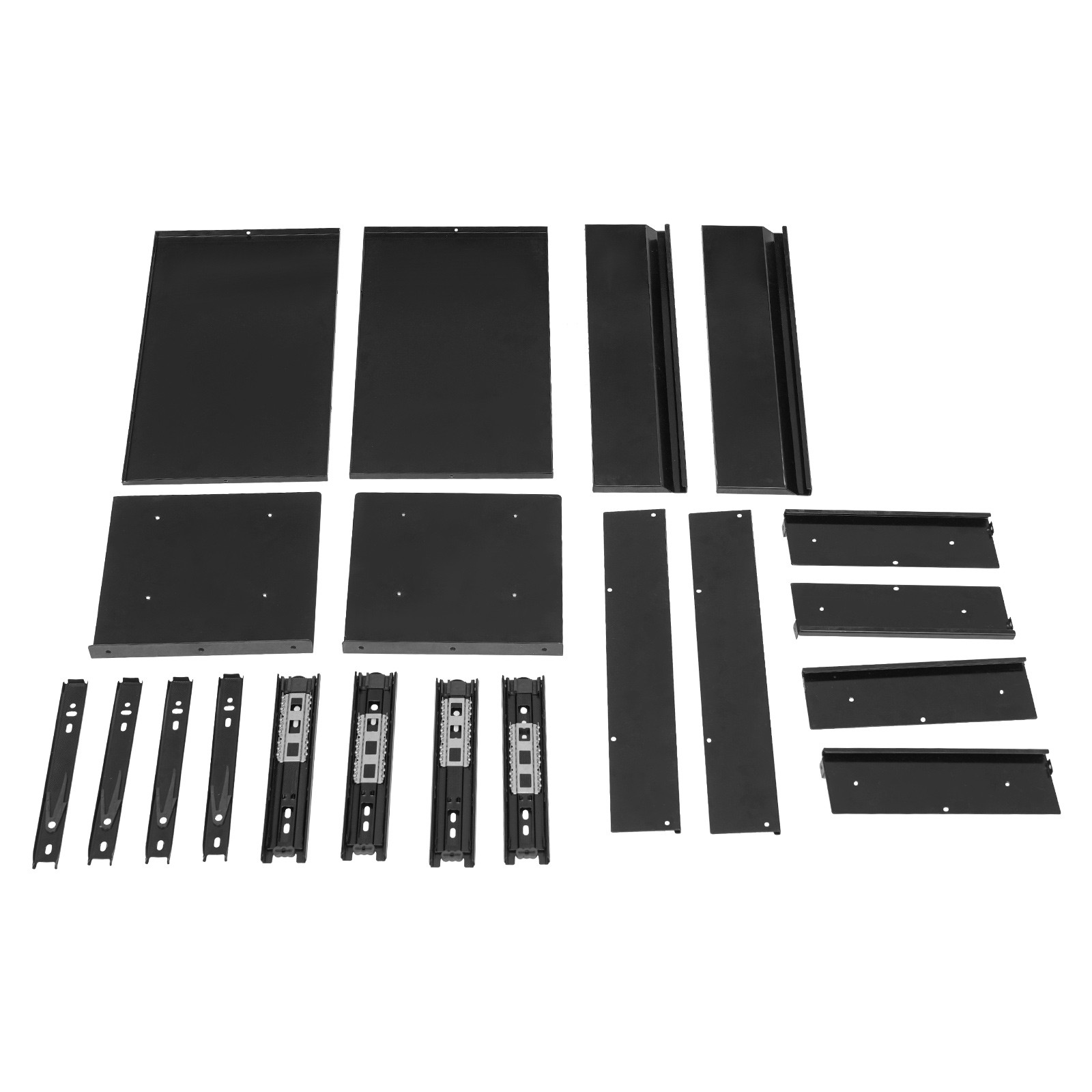 Black Dual Level 16″ Pull Out Under Desk Storage Drawer Set