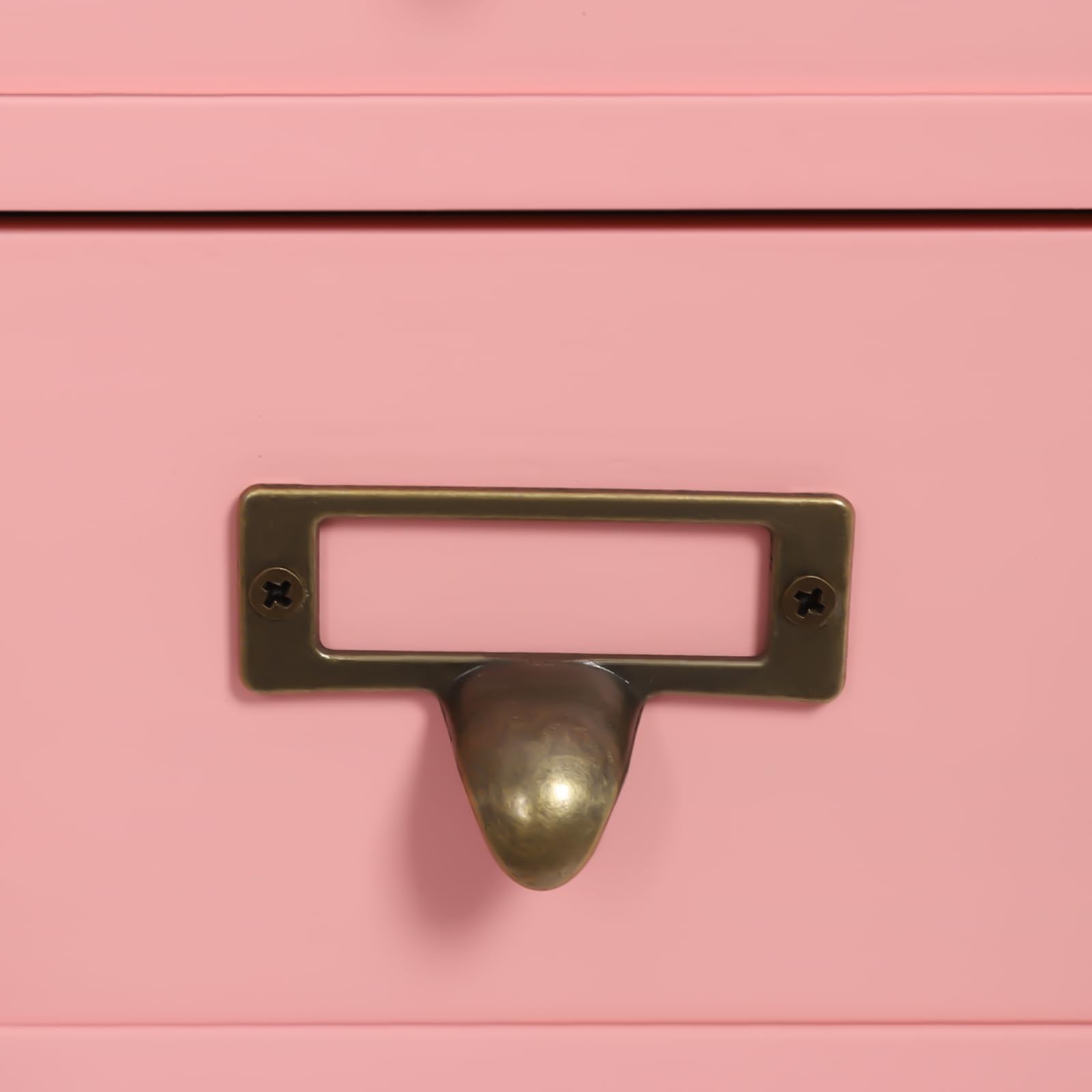 64-Drawer Wooden Storage Cabinet Vintage Tabletop Mount Desk Organizer Pink