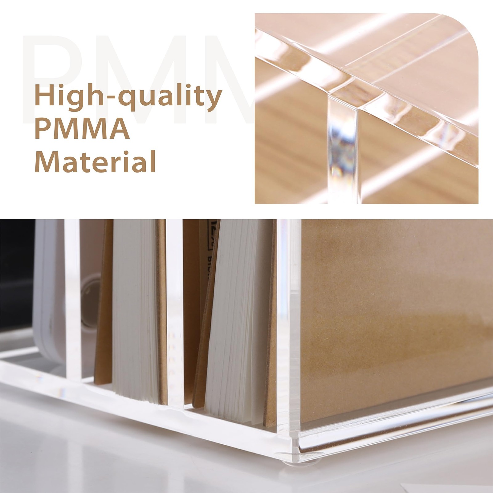 Acrylic File Mail Desktop Organizer Sorters Compartments Clear Letter Rack
