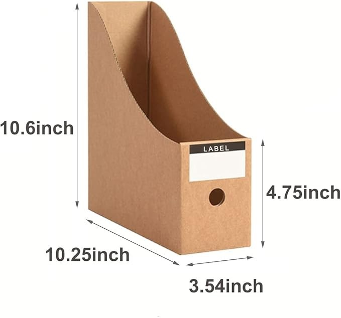 Fiyerna Foldable Desk File Holder Organizer Sturdy Cardboard Magazine Storage…
