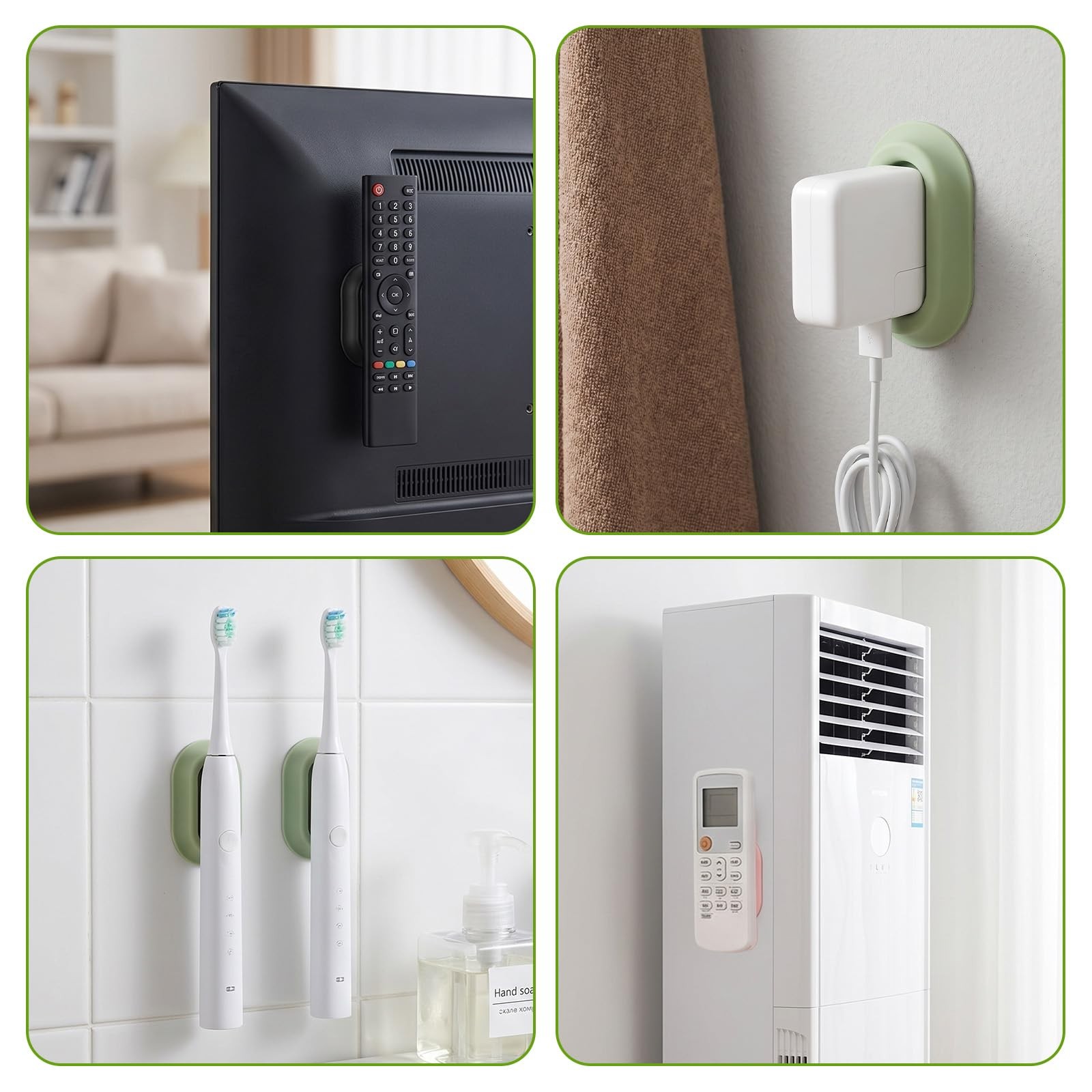 4 Pcs Remote Control Holder, Self-Adhesive Remote Control Organizer for TV, F…