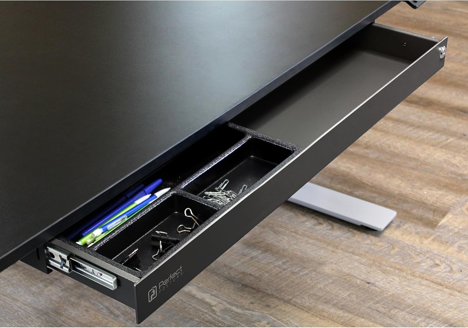 under Desk Storage Drawer with Lock – Slim Pen & Pencil Drawer for Regular & Sit
