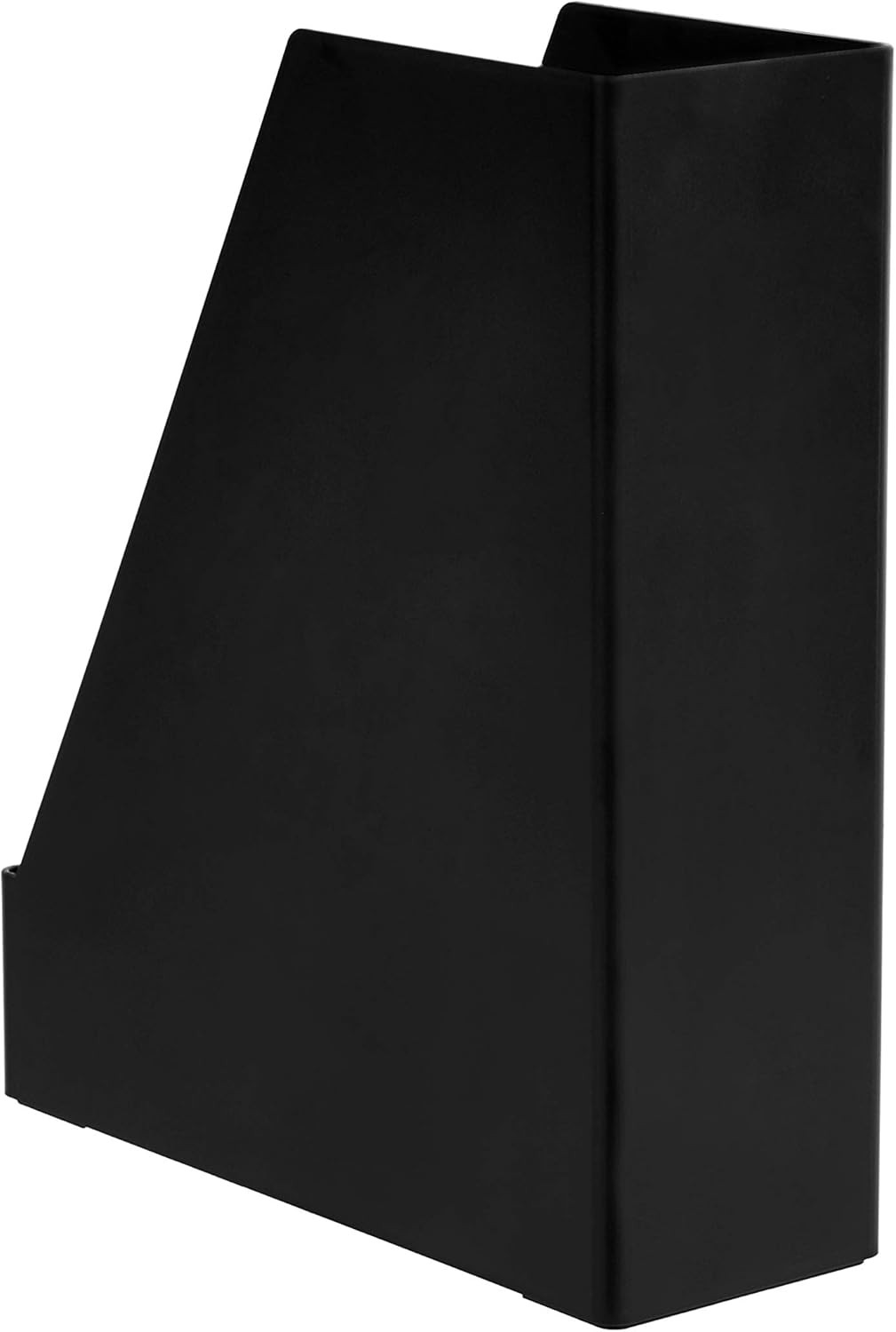 Plastic Desk Organizer – Vertical Magazine and File Holder, Black, 2-Pack