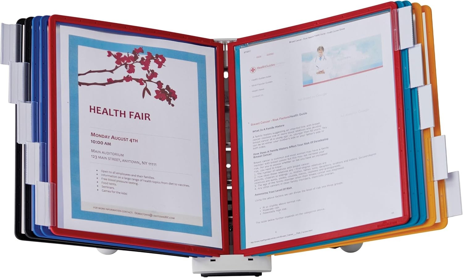 Desktop Reference System W/ 10 Double-Sided Panels Letter-Size 8.5″ x 11″ Inches