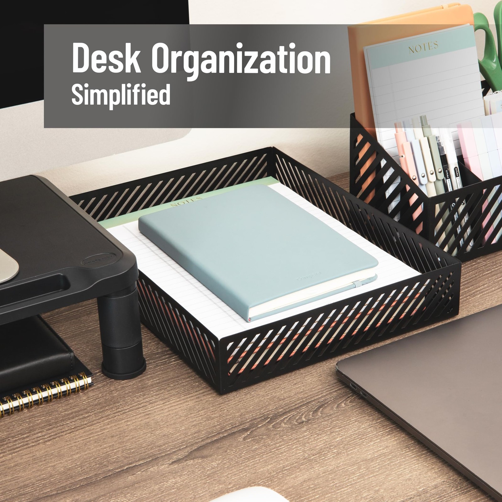 Mind Reader Metal Letter Size Paper Tray, Desktop Document Organizer with Non…