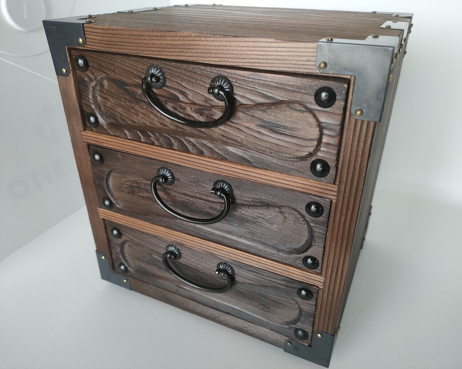 Wood Chest Showa Vintage Limited Japan W19cm x D17cm x H21cm