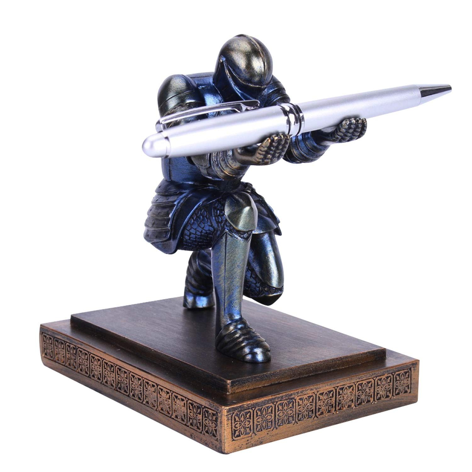 Resin Soldier Executive Pen Holder Desk Organizer Cool Pen Stand Home Decor Resi