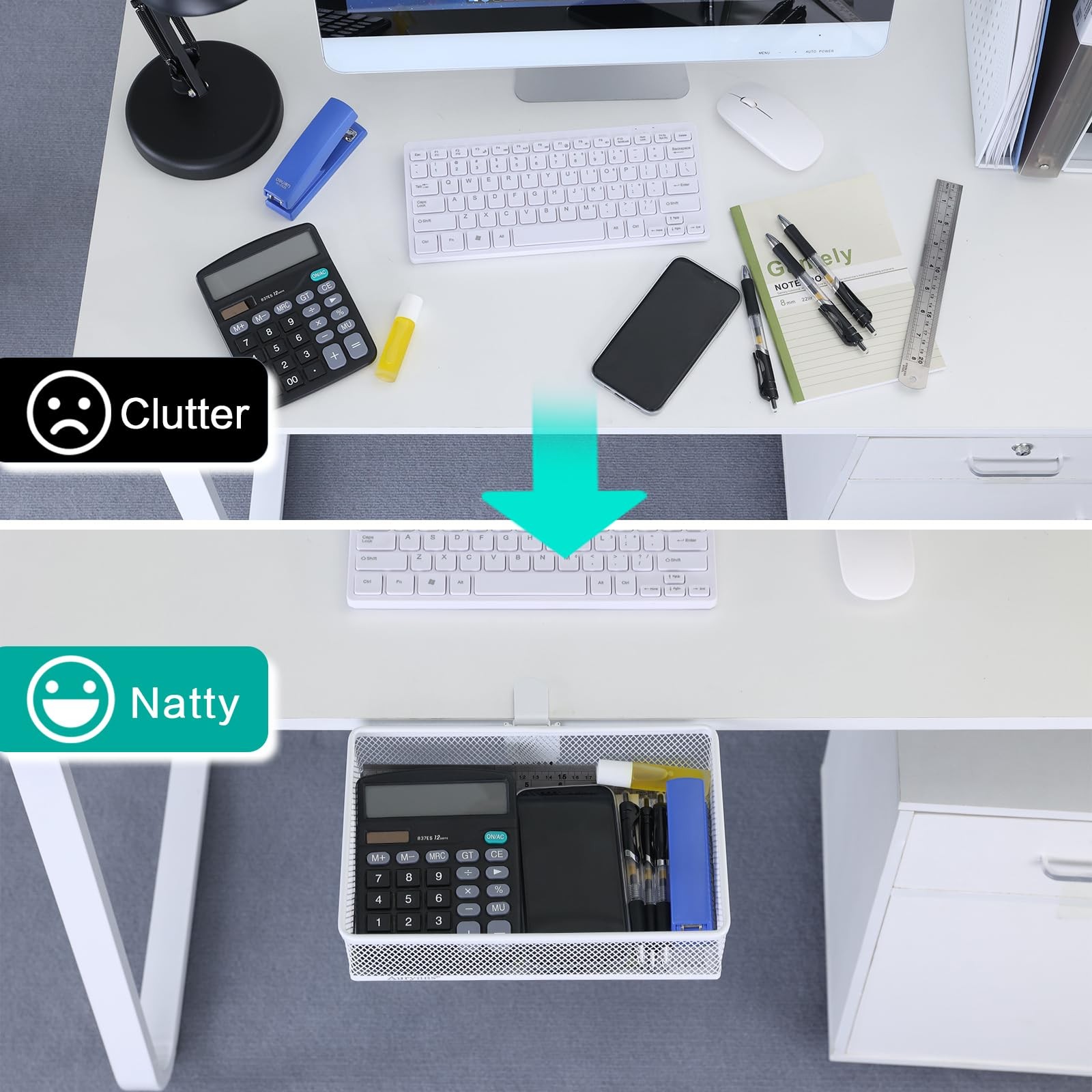 Clip-on Drawer organizers, desk organizer,can be clipped around the table to …