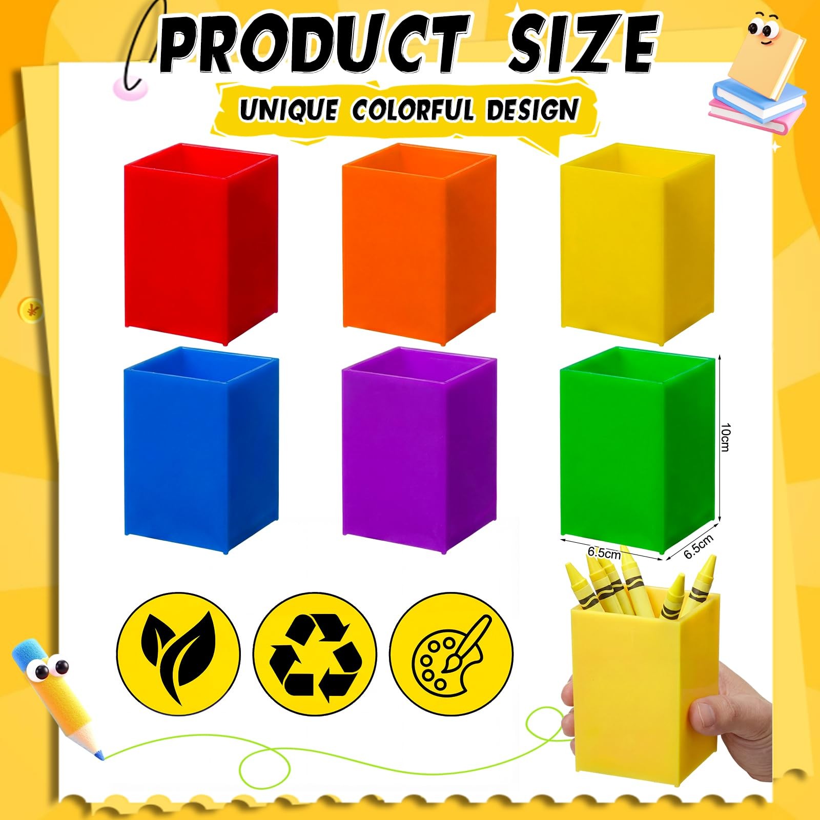 Sherr 24 Pack Back to School Supplies Rainbow Colors Pencil Holder First Day …
