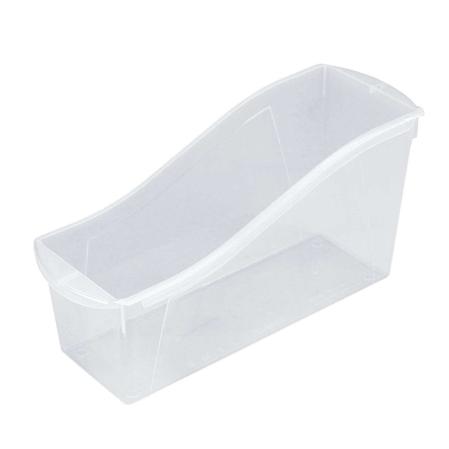 Interlocking Book Bin, Large, 14-1/4 x 5-1/4 x 7 Inches, Translucent