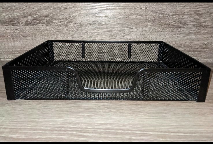 Simple Trending 2-Tray Mesh Desk File Organizer with Drawer Organizer and 6 Remo