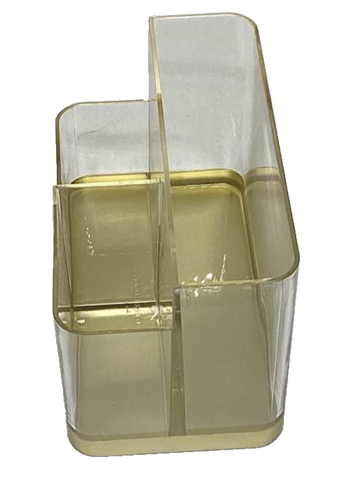 Threshold Acrylic Clear Storage Organizer Vanity Bathroom Makeup Gold Simple NEW