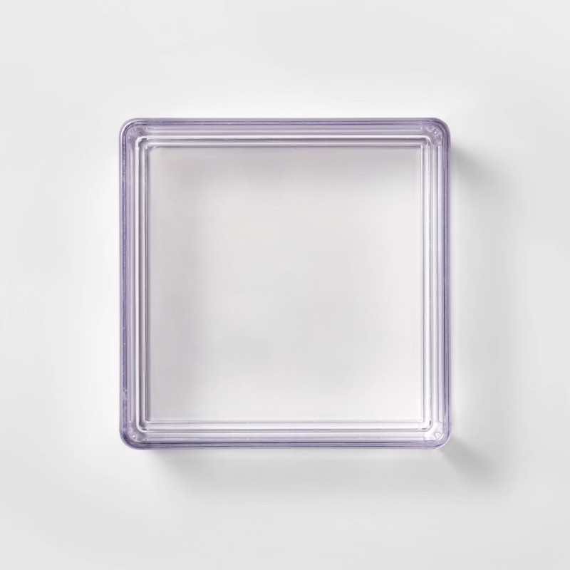 Medium 8″ x 8″ x 2″ Plastic Organizer Tray Clear