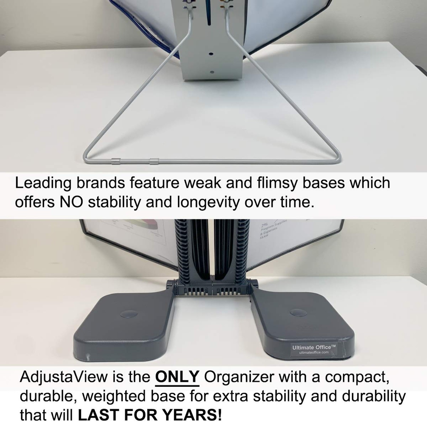 Ultimate Office AdjustaView 20-Pocket Desk Reference Organizer with Easy-Load…