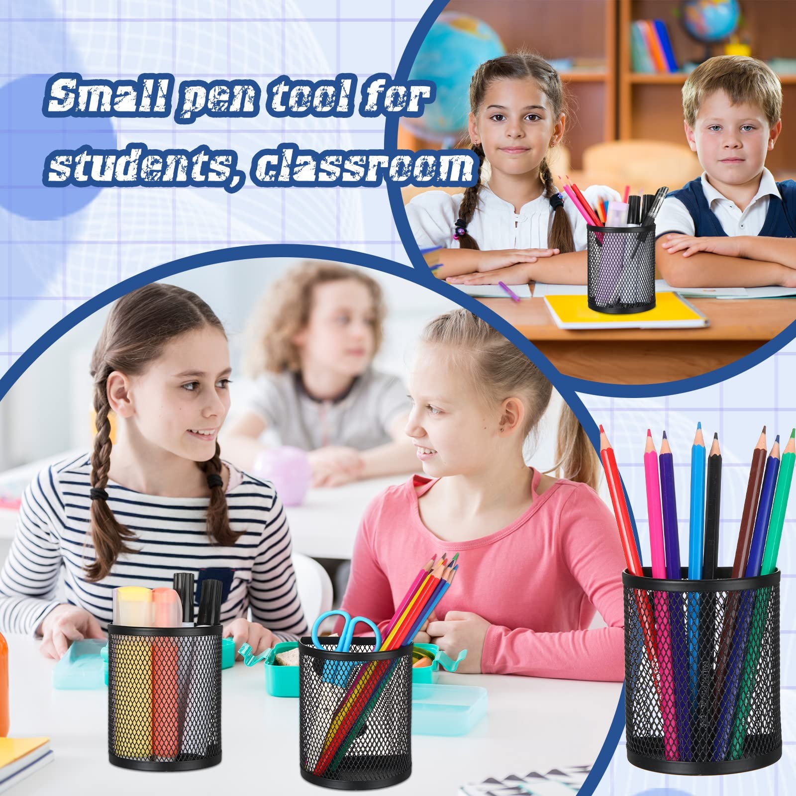 12 Pcs Black Magnetic Pen Pencil Holder with 3 Magnets Magnetic Marker Holder…