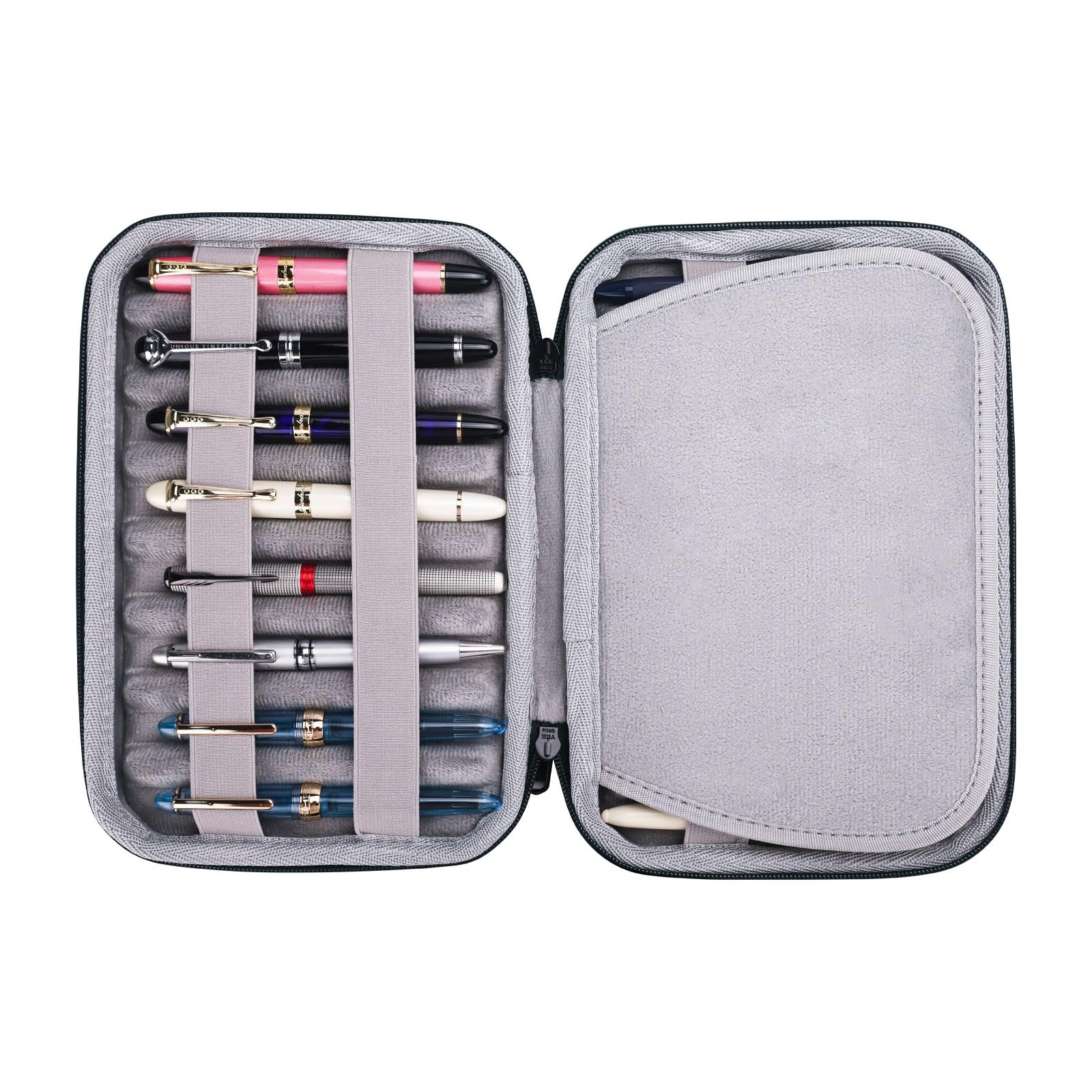 PU Leather 16 Slots pen case/boxes， Pencil Tray Case Organizer,Handmade Displ…