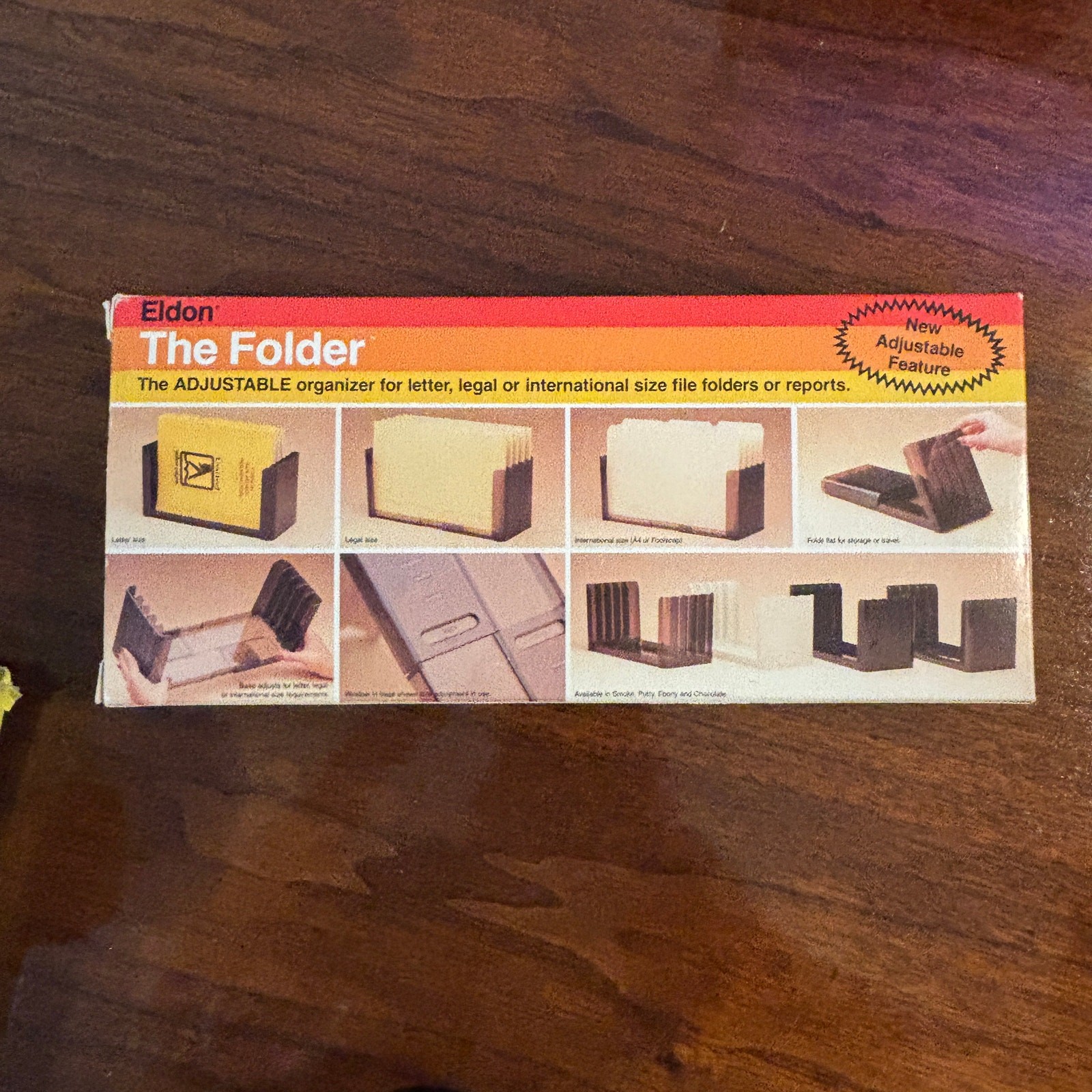 Vintage Eldon The Folder Adjustable File Organizer Ebony Desk Storage USA Made