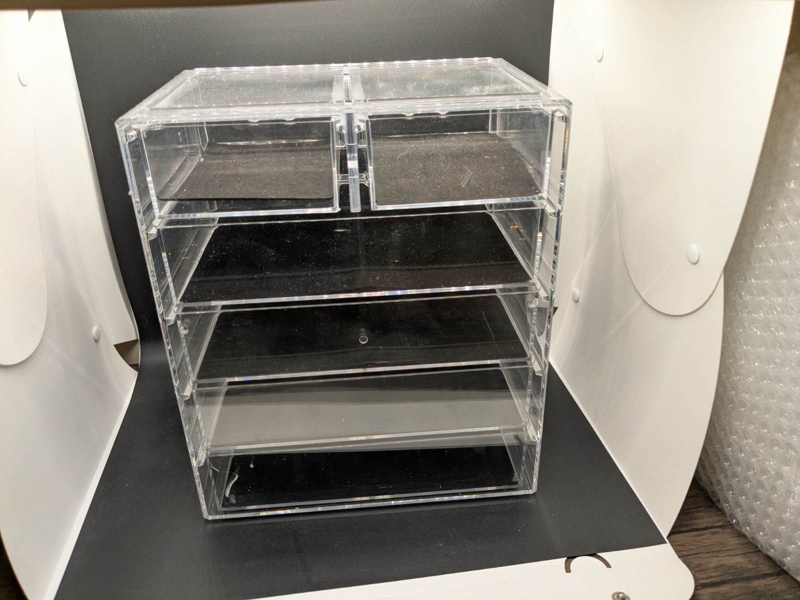 Acrylic Makeup Organizer Drawers Set Jewelry Storage Containers Bathroom