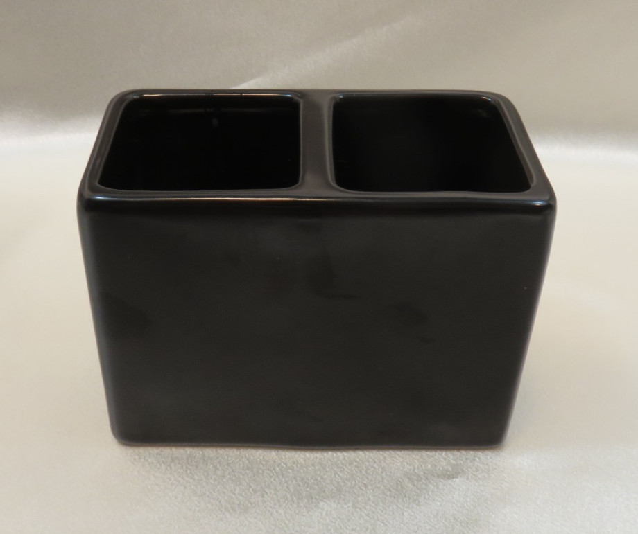 Rae Dunn STUFF 2 Compartment Pen Pencil Organizer 213 Black By Macenta Farmhouse
